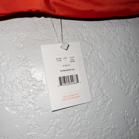 NWT Andie Chili Pepper Red Bora Bora Strapless Swimsuit Top Size Large - Picture 3 of 7